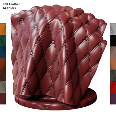 14 Color Options | PBR Leather Texture 3D model image 1 