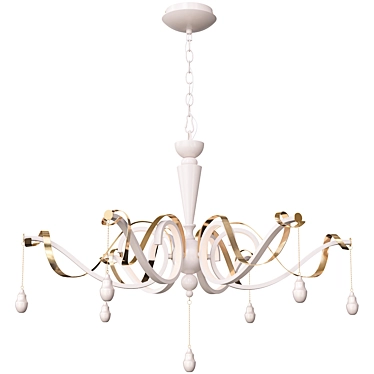 Modern Morris Chandelier - A Stylish Lighting Solution 3D model image 1 