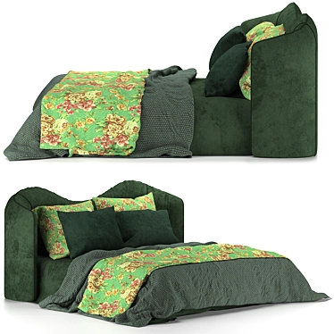 Ultimate Comfort Green Bedding 3D model image 1 