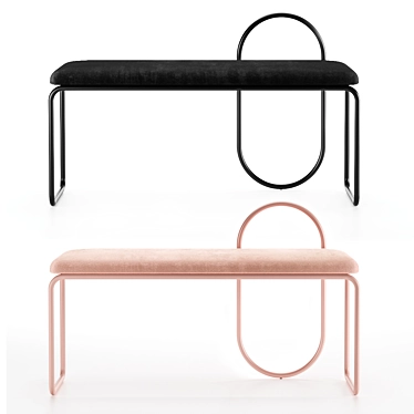 Angui Bench: Sleek and Stylish Seating Solution 3D model image 1 