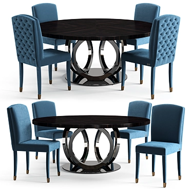 Fendi Casa Alba Dining Set 3D model image 1 