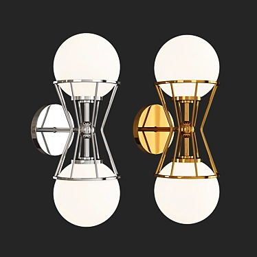 Petra 2-Light Sconce: Modern Illumination 3D model image 1 