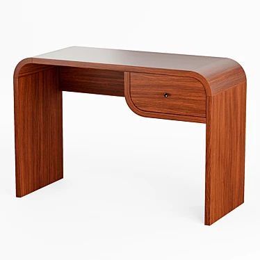 Creative Haven: Aria Wood Desk 3D model image 1 