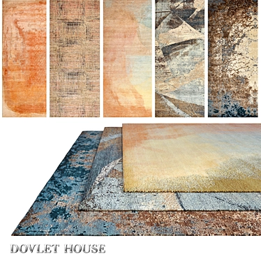 Title: DOVLET HOUSE Carpets Set (Part 716) 3D model image 1 