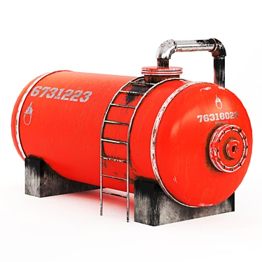 Sleek Oil Tank 01 3D model image 1 