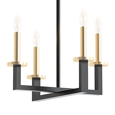 Elegant Candle Chandelier 3D model image 1 