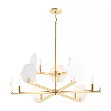 Elegant 9-Light Chandelier 3D model image 1 