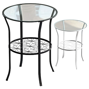 Elegant KLINGSBO Glass Side Table 3D model image 1 