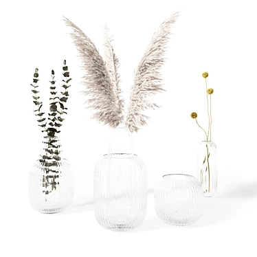 Versatile Bolia Una Glass Vase 3D model image 1 
