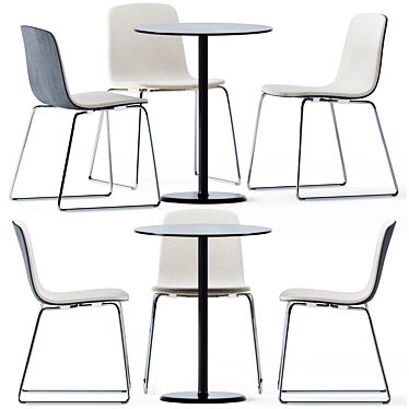 Elegant Alfiere Table Set: Colos & Arper 3D model image 1 