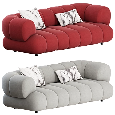 Elegant and Comfortable 2 Seater Sofa by Roche Bobois 3D model image 1 