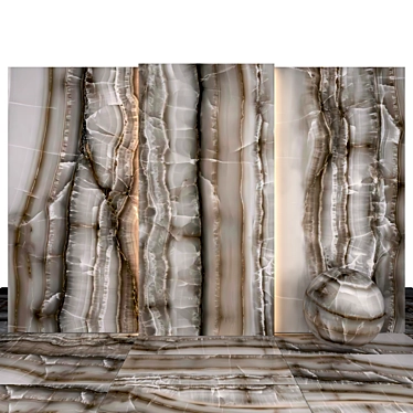 Akoya Ocean Marble: Exquisite Texture & Versatile Options 3D model image 1 