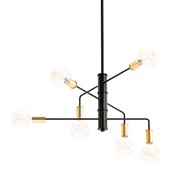 Nuvo RYDER 6-Light Chandelier - Contemporary Elegance 3D model image 1 