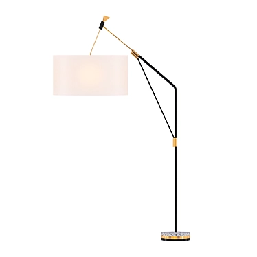 Elegant Glow Adjustable Floor Lamp 3D model image 1 