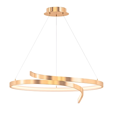 Elegant Swirl LED Ceiling Light 3D model image 1 