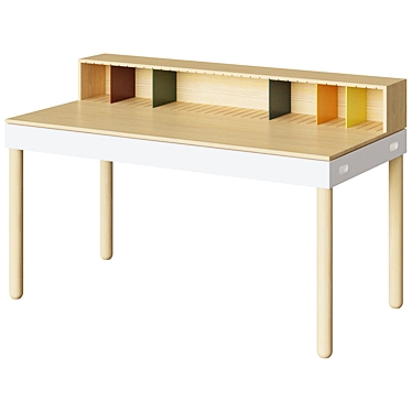 Tray Bureau Table: Modern Style, Colorful & Functional 3D model image 1 