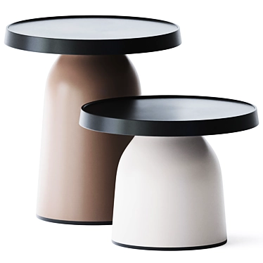 Thick Top Side Table: Sleek & Stylish 3D model image 1 