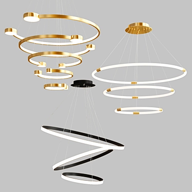 Elegant ORACLE Pendant Light Collection 3D model image 1 
