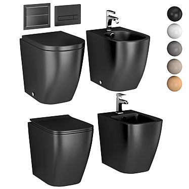 Modern Artceram Bathroom Set 3D model image 1 