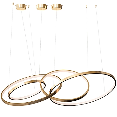 Anzazo Oracle Rings Horizontal: Elegant Lighting Solution 3D model image 1 