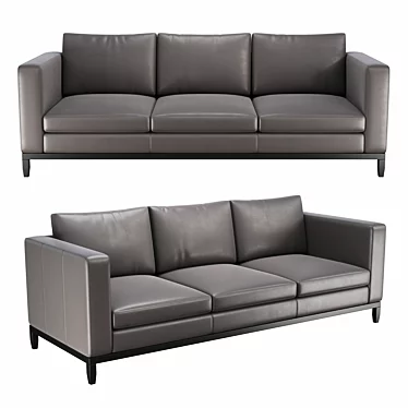 Hamburg 3-Seater Sofa: Luxurious Comfort for Your Living Room 3D model image 1 