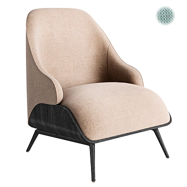 Elegant Lounge Chair: High-quality 3D Model 3D model image 1 