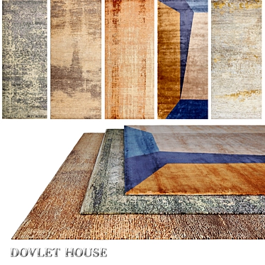 Luxurious Carpets by DOVLET HOUSE (Set of 5) 3D model image 1 