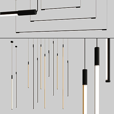 Sleek Lines Pendant Collection 3D model image 1 