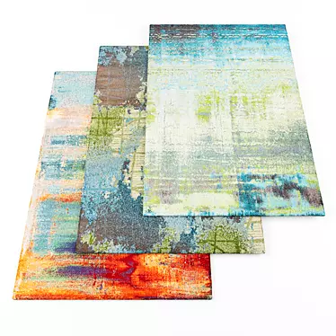 High-Res Modern Rugs Set 3D model image 1 