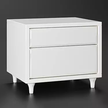 Contemporary Art-Deco Nightstand 3D model image 1 