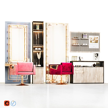 Elegant Beauty Salon Furniture 3D model image 1 