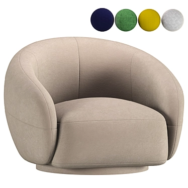 Elegant Julep Armchair by Tacchini 3D model image 1 