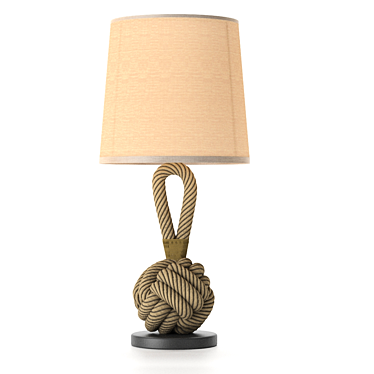 Minimalist Rope Table Lamp 3D model image 1 