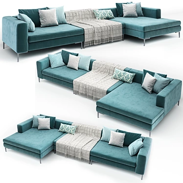 Hugo Sofa Corner Triple by Rove Concepts 3D model image 1 