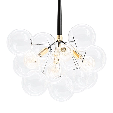 Sleek Industrial Pendant Light 3D model image 1 