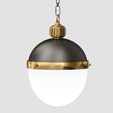Modern Otis Pendant with Metal and Matte Glass 3D model image 1 