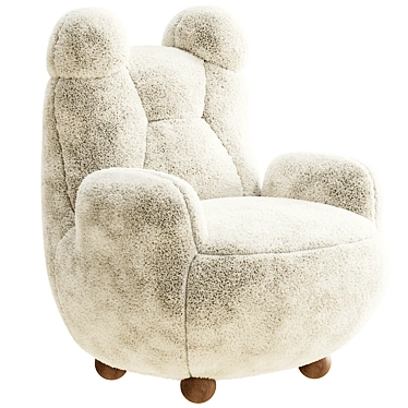 Cozy Comfort: Papa Bear Armchair 3D model image 1 