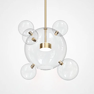 Versatile LED Pendant Light: Bubble B 3D model image 1 