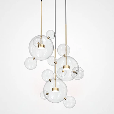 Exquisite Coombes Bolle Chandelier 3D model image 1 