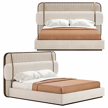 Scott Mezzo Bed: Stylish and Spacious 3D model image 1 