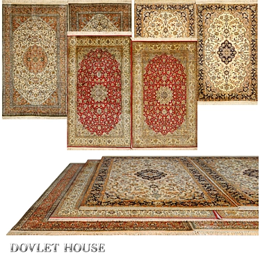 Luxury Silk Double Carpet Set 3D model image 1 