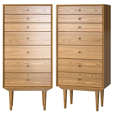 Quilda 7-Drawer Chest 3D model image 1 