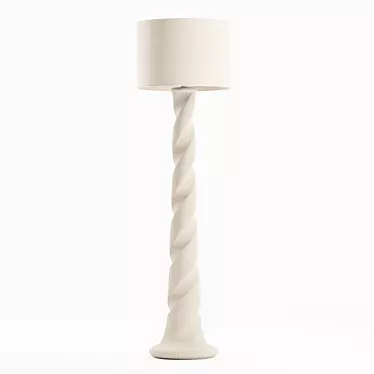 Elegant Twist Floor Lamp 3D model image 1 