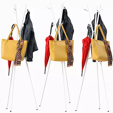 Elegant Ekrar Coat Stand: Stylish and Functional 3D model image 1 