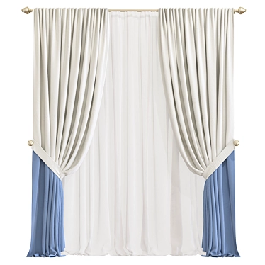 Revamped Curtain Design 3D model image 1 