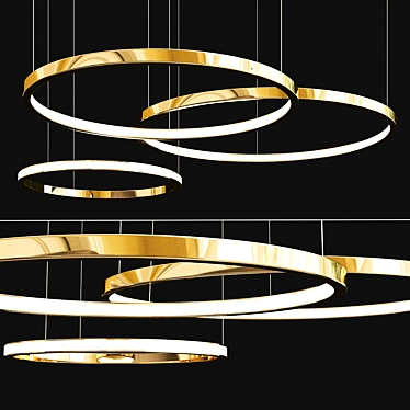 Elegant Lahti Chandelier: Timeless Design 3D model image 1 