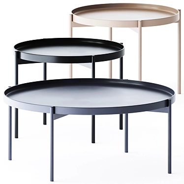 Sleek Scandi Salto Coffee Tables 3D model image 1 