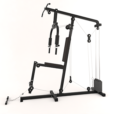 Dual Arm Fitness Trainer: Push/Pull Combo 3D model image 1 