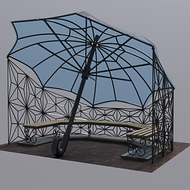 Stylish Park Canopy 3D model image 1 