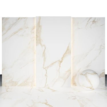 Calacatta Gold Marble Tiles 3D model image 1 